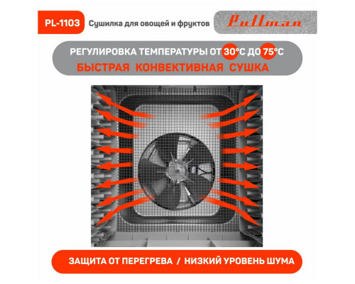 Сушилка для овощей и фруктов Pullman PL-1103 Сушилка для овощей и фруктов Pullman PL-1103