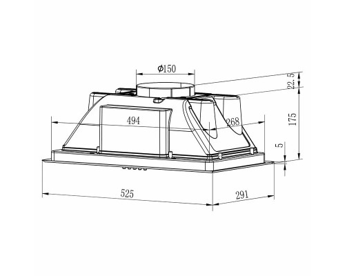 Встраиваемая вытяжка Evelux Margit 60 B Встраиваемая вытяжка Evelux Margit 60 B