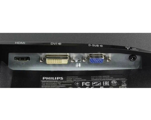 Монитор 23.8" Philips 243V7QDSB IPS 1920x1080, 75 Гц, 4 мс, 16:9, 250 кд/м2, 1xHDMI, 1xDVI, 1xVGA, черный Монитор 23.8" Philips 243V7QDSB IPS 1920x1080, 75 Гц, 4 мс, 16:9, 250 кд/м2, 1xHDMI, 1xDVI, 1xVGA, черный