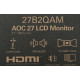 Монитор 27" AOC Value Line 27B2QAM VA 1920x1080, 75 Гц, 4 мс, 16:9, 250 кд/м², 1xHDMI, 1хDP, 1x3.5 мм, черный