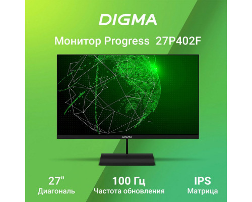 Монитор 27" Digma Progress 27P402F IPS 1920x1080, 100 Гц, 5 мс, 16:9, 300 кд/м2, 1xHDMI, 1xDP, черный (DM27SB02) Монитор 27" Digma Progress 27P402F IPS 1920x1080, 100 Гц, 5 мс, 16:9, 300 кд/м2, 1xHDMI, 1xDP, черный (DM27SB02)