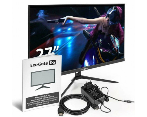 Монитор 27" ExeGate SmartView EZ2707A IPS 1920x1080, 75 Гц, 5 мс, 16:9, 250 кд/м2, 1хHDMI, 1хVGA, выход на наушники, черный Монитор 27" ExeGate SmartView EZ2707A IPS 1920x1080, 75 Гц, 5 мс, 16:9, 250 кд/м2, 1хHDMI, 1хVGA, выход на наушники, черный