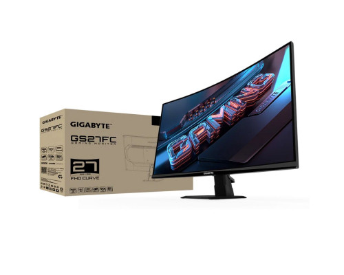 Монитор 27" Gigabyte GS27FC изогнутый R1500 VA 1920x1080, 180 Гц, 1 мс, 16:9, 250 кд/м², 2xHDMI, 1xDP, 1x3.5 мм, черный Монитор 27" Gigabyte GS27FC изогнутый R1500 VA 1920x1080, 180 Гц, 1 мс, 16:9, 250 кд/м², 2xHDMI, 1xDP, 1x3.5 мм, черный