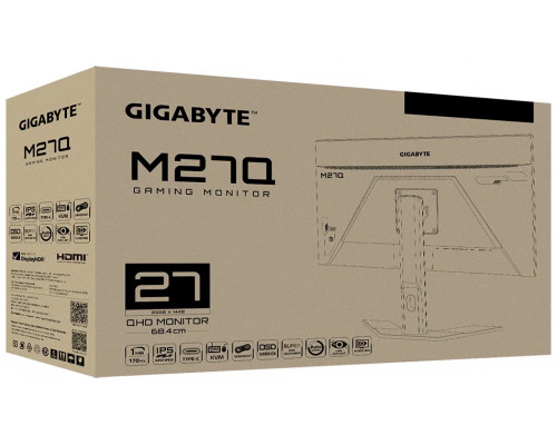 Монитор 27" Gigabyte M27Q-EK IPS 2560x1440, 170 Гц, 0.5 мс, 16:9, 350 кд/м², 2xHDMI, 1xDP, 2xUSB-A 3.0, 1xUSB-C, черный Монитор 27" Gigabyte M27Q-EK IPS 2560x1440, 170 Гц, 0.5 мс, 16:9, 350 кд/м², 2xHDMI, 1xDP, 2xUSB-A 3.0, 1xUSB-C, черный