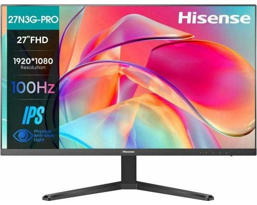 Монитор 27" Hisense 27N3G-PRO IPS 1920x1080, 100 Гц, 5 мс, 16:9, 250 кд/м2, HDMI, VGA, черный Монитор 27" Hisense 27N3G-PRO IPS 1920x1080, 100 Гц, 5 мс, 16:9, 250 кд/м2, HDMI, VGA, черный