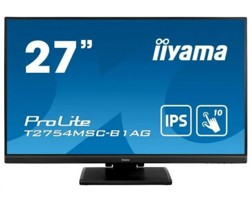 Монитор 27" Iiyama ProLite T2754MSC-B1AG IPS 1920x1080, 60 Гц, 4 мс, 16:9, 300 кд/м², 1xHDMI, 1xVGA, 2xUSB, 2x2 Вт, черный Монитор 27" Iiyama ProLite T2754MSC-B1AG IPS 1920x1080, 60 Гц, 4 мс, 16:9, 300 кд/м², 1xHDMI, 1xVGA, 2xUSB, 2x2 Вт, черный