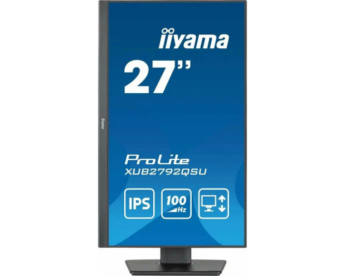 Монитор 27" Iiyama ProLite XUB2792QSU-B6 IPS 2560x1440, 100 Гц, 0.4 мс, 16:9, 250 кд/м², 1xHDMI, 1xDP, 4xUSB-A, 1x3.5 мм, 2x2 Вт, черный Монитор 27" Iiyama ProLite XUB2792QSU-B6 IPS 2560x1440, 100 Гц, 0.4 мс, 16:9, 250 кд/м², 1xHDMI, 1xDP, 4xUSB-A, 1x3.5 мм, 2x2 Вт, черный