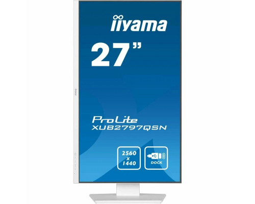 Монитор 27" Iiyama ProLite XUB2797QSN-W1 IPS 2560x1440, 100 Гц, 1 мс, 16:9, 250 кд/м², 1xHDMI, 1xDP, 3xUSB-A, 1xUSB-C, 1x3.5 мм, 2x2 Вт, белый Монитор 27" Iiyama ProLite XUB2797QSN-W1 IPS 2560x1440, 100 Гц, 1 мс, 16:9, 250 кд/м², 1xHDMI, 1xDP, 3xUSB-A, 1xUSB-C, 1x3.5 мм, 2x2 Вт, белый