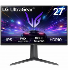 Монитор 27" LG UltraGear 27GS65F-B IPS 1920x1080, 180 Гц, 1 мс, 16:9, 400 кд/м2, 1хHDMI, 1хDP, выход на наушники, черный