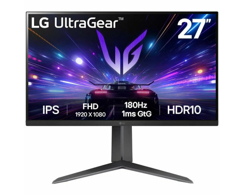 Монитор 27" LG UltraGear 27GS65F-B IPS 1920x1080, 180 Гц, 1 мс, 16:9, 400 кд/м2, 1хHDMI, 1хDP, выход на наушники, черный Монитор 27" LG UltraGear 27GS65F-B IPS 1920x1080, 180 Гц, 1 мс, 16:9, 400 кд/м2, 1хHDMI, 1хDP, выход на наушники, черный