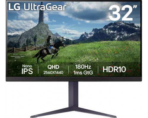 Монитор 31.5" LG UltraGear 32GS85Q-B IPS 2560x1440, 180 Гц, 1 мс, 16:9, 350 кд/м2, 2хHDMI, 1хDP, выход на наушники, черный Монитор 31.5" LG UltraGear 32GS85Q-B IPS 2560x1440, 180 Гц, 1 мс, 16:9, 350 кд/м2, 2хHDMI, 1хDP, выход на наушники, черный
