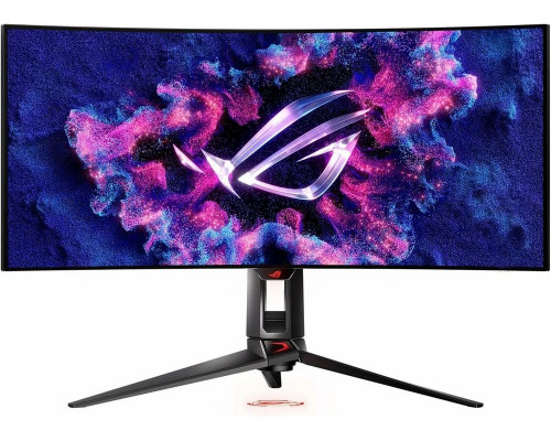 Монитор 34" ASUS ROG Swift PG34WCDM OLED 3440x1440, 240 Гц, 0.03 мс, 21:9, 450 кд/м², 2xHDMI, 1xDP, 3xUSB, 1xUSB-C, SPDIF, 1x3.5 мм, 2x2 Вт, изогнутый Монитор 34" ASUS ROG Swift PG34WCDM OLED 3440x1440, 240 Гц, 0.03 мс, 21:9, 450 кд/м², 2xHDMI, 1xDP, 3xUSB, 1xUSB-C, SPDIF, 1x3.5 мм, 2x2 Вт, изогнутый