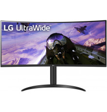 Монитор 34" LG 34WP65C-B VA 3440x1440, 160 Гц, 5 мс, 21:9, 300 кд/м2, 2хHDMI, 1хDP, выход на наушники, изогнутый, черный