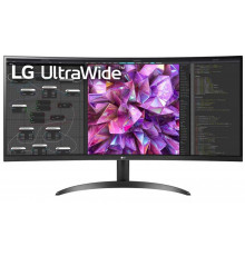 Монитор 34" LG 34WQ60C-B IPS 3440x1440, 60 Гц, 5 мс, 21:9, 300 кд/м2, 2хHDMI, 1хDP, изогнутый, черный