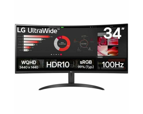 Монитор 34" LG UltraWide 34WR50QK-B VA 3440x1440, 100 Гц, 5 мс, 21:9, 300 кд/м², 2xHDMI, 1xDisplayPort, черный Монитор 34" LG UltraWide 34WR50QK-B VA 3440x1440, 100 Гц, 5 мс, 21:9, 300 кд/м², 2xHDMI, 1xDisplayPort, черный