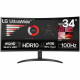 Монитор 34" LG UltraWide 34WR50QK-B VA 3440x1440, 100 Гц, 5 мс, 21:9, 300 кд/м², 2xHDMI, 1xDisplayPort, черный