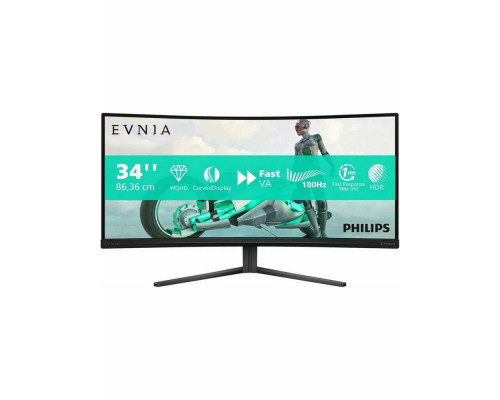 Монитор 34" Philips 34M2C3500L VA 3440x1440, 180 Гц, 1 мс, 21:9, 300 кд/м², 2xHDMI, 1xDP, 1x3.5 мм, изогнутый R1500, черный Монитор 34" Philips 34M2C3500L VA 3440x1440, 180 Гц, 1 мс, 21:9, 300 кд/м², 2xHDMI, 1xDP, 1x3.5 мм, изогнутый R1500, черный