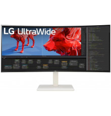 Монитор 38" LG UltraWide 38WR85QC-W NANO IPS 3840x1600, 144 Гц, 1 мс, 21:9, 600 кд/м2, 2хHDMI, 1хDP, USB-C, выход на наушники, изогнутый, белый