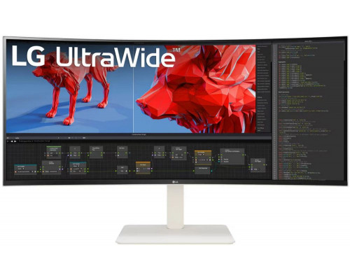 Монитор 38" LG UltraWide 38WR85QC-W NANO IPS 3840x1600, 144 Гц, 1 мс, 21:9, 600 кд/м2, 2хHDMI, 1хDP, USB-C, выход на наушники, изогнутый, белый Монитор 38" LG UltraWide 38WR85QC-W NANO IPS 3840x1600, 144 Гц, 1 мс, 21:9, 600 кд/м2, 2хHDMI, 1хDP, USB-C, выход на наушники, изогнутый, белый