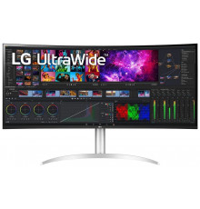 Монитор 39.7" LG 40WP95C-W NANO IPS 5120x2160, 72 Гц, 5 мс, 21:9, 300 кд/м2, 2хHDMI, 1хDP, выход на наушники, USB-C, изогнутый, черный/серебристый