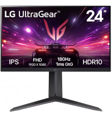 Монитор 23.8" LG UltraWide 24GS65F-B IPS 1920x1080, 180 Гц, 1 мс, 16:9, 300 кд/м2, 1хHDMI, 1хDP, выход на наушники, черный