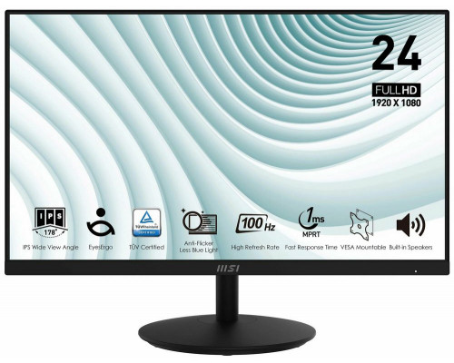 Монитор 23.8" MSI Pro MP242A IPS 1920x1080, 100 Гц, 4 мс, 16:9, 300 кд/м2, 1xHDMI, 1xDP, выход на наушники, черный (9S6-3PA1CT-205) Монитор 23.8" MSI Pro MP242A IPS 1920x1080, 100 Гц, 4 мс, 16:9, 300 кд/м2, 1xHDMI, 1xDP, выход на наушники, черный (9S6-3PA1CT-205)