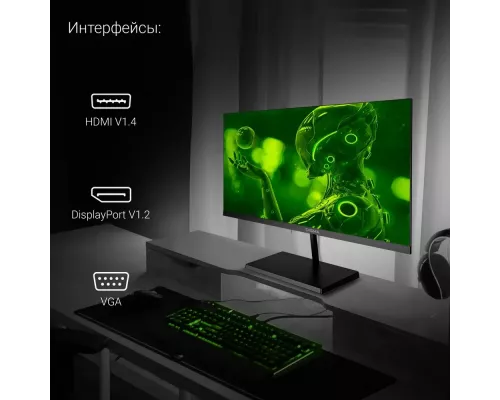 Монитор 21.5" Digma Progress 22A501F VA 1920x1080, 100 Гц, 5 мс, 16:9, 250 кд/м2, 1xHDMI, 1xDP, черный
