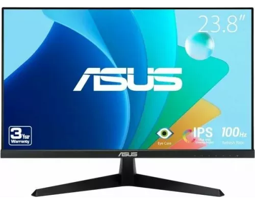 Монитор 23.8" ASUS VY249HF IPS 1920x1080, 100 Гц, 1 мс, 16:9, 250 кд/м2, 1xHDMI, выход на наушники, черный (90LM06A3-B01A70)
