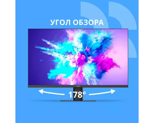 Монитор 23.8" CBR LCD MF-2402 безрамочный, IPS, FHD, 75Гц, Динамики, 1*DP/1*HDMI, FreeSync, черный, кабели DP+HDMI+VGA 1.5м в компл [LCD-MF2402-OPC]