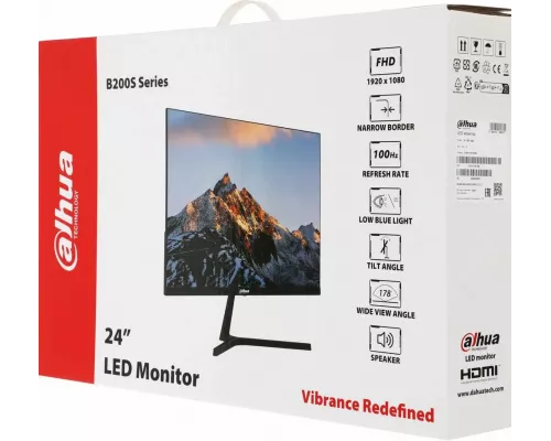 Монитор 23.8" Dahua DHI-LM24-B200S 16:9/FullHD/100Гц/VA/ VGA 1/HDMI 1/Динамики 2х1Вт