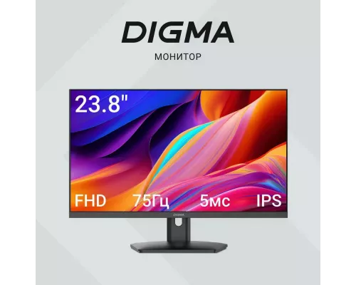 Монитор 23.8" Digma Progress 24P201F IPS 1920x1080 75Hz 5ms 250cd 178гр/178г HDMI VGA FHD 2.95кг черный