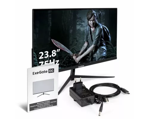 Монитор 23.8" ExeGate SmartView EZ2400TA IPS 1920x1080, 75 Гц, 5 мс, 16:9, 250 кд/м2, 1хHDMI, 1хDP, выход на наушники, черный