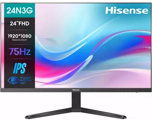 Монитор 23.8" Hisense 24N3G-PRO IPS 1920x1080, 100 Гц, 5 мс, 16:9, 250 кд/м2, 1хHDMI, 1хVGA, черный