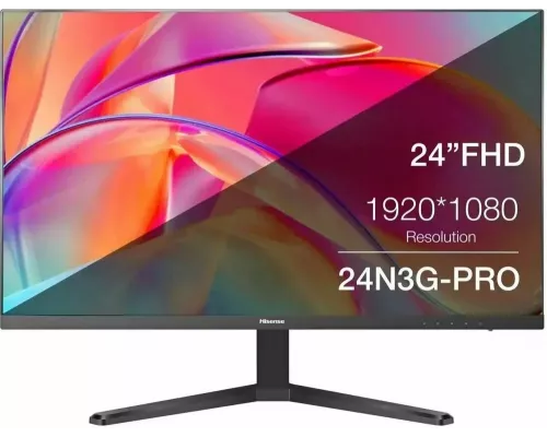 Монитор 23.8" Hisense 24N3G-PRO IPS 1920x1080, 100 Гц, 5 мс, 16:9, 250 кд/м2, 1хHDMI, 1хVGA, черный
