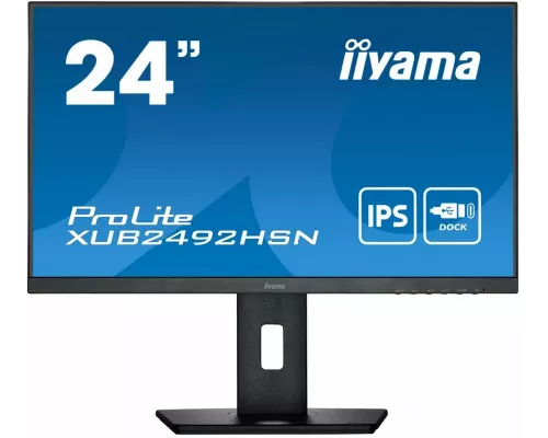 Монитор 23.8" Iiyama ProLite XUB2492HSN-B5 черный IPS LED 16:9 HDMI M/M матовая HAS Piv 250cd 178гр/178гр 1920x1080 75Hz DP FHD USB 5.6кг