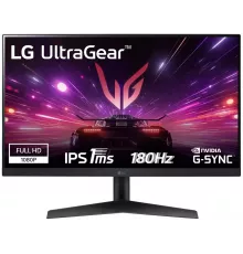 Монитор 23.8" LG UltraGear 24GS60F-B IPS 1920x1080, 180 Гц, 1 мс, 16:9, 300 кд/м2, 1хHDMI, 1хDP, выход на наушники, черный