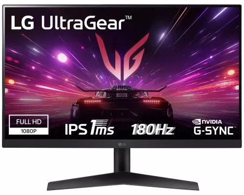 Монитор 23.8" LG UltraGear 24GS60F-B IPS 1920x1080, 180 Гц, 1 мс, 16:9, 300 кд/м2, 1хHDMI, 1хDP, выход на наушники, черный
