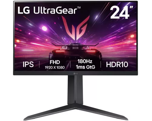 Монитор 23.8" LG UltraWide 24GS65F-B IPS 1920x1080, 180 Гц, 1 мс, 16:9, 300 кд/м2, 1хHDMI, 1хDP, выход на наушники, черный