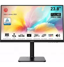Монитор 23.8" MSI Modern MD2412P IPS 1920x1080, 100 Гц, 4 мс, 16:9, 300 кд/м2, 1xHDMI, 1xUSB-C, 1x3.5 мм, черный (9S6-3PA59H-095)