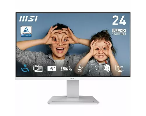 Монитор 23.8" MSI Pro MP2412W белый VA LED 16:9 HDMI M/M матовая 3000:1 250cd 178гр/178гр 1920x1080 100Hz DP FHD 2.9кг