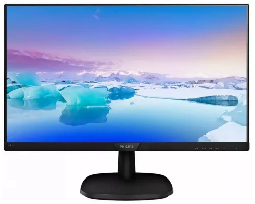 Монитор 23.8" Philips 243V7QDSB IPS 1920x1080, 75 Гц, 4 мс, 16:9, 250 кд/м2, 1xHDMI, 1xDVI, 1xVGA, черный