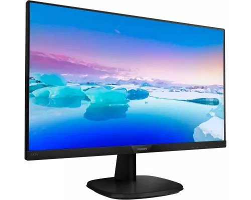 Монитор 23.8" Philips 243V7QDSB IPS 1920x1080, 75 Гц, 4 мс, 16:9, 250 кд/м2, 1xHDMI, 1xDVI, 1xVGA, черный