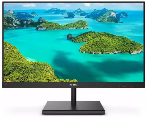 Монитор 23.8" Philips 245E1S IPS 2560x1440, 75 Гц, 4 мс, 16:9, 250 кд/м2, 1xHDMI, 1xDisplayPort, 1xVGA, выход на наушники, черный