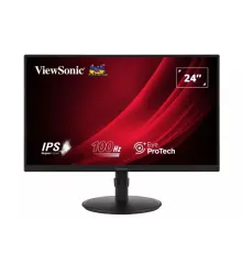 Монитор 23.8" Viewsonic VA2408-HDJ IPS 1920x1080, 100 Гц, 5 мс, 16:9, 250 кд/м², 1xHDMI, 1xDP, 1xVGA, 1x3.5 мм, черный