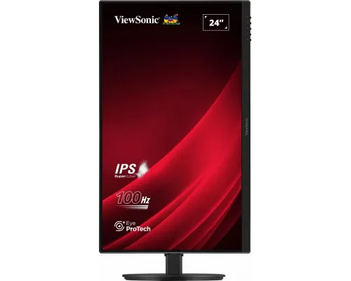 Монитор 23.8" Viewsonic VA2408-HDJ IPS 1920x1080, 100 Гц, 5 мс, 16:9, 250 кд/м², 1xHDMI, 1xDP, 1xVGA, 1x3.5 мм, черный
