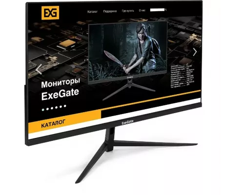 Монитор 27" ExeGate SmartView ES2707A IPS 1920x1080, 75 Гц, 5 мс, 16:9, 250 кд/м2, HDMI, DisplayPort, VGA, выход на наушники, черный (EX294430RUS)