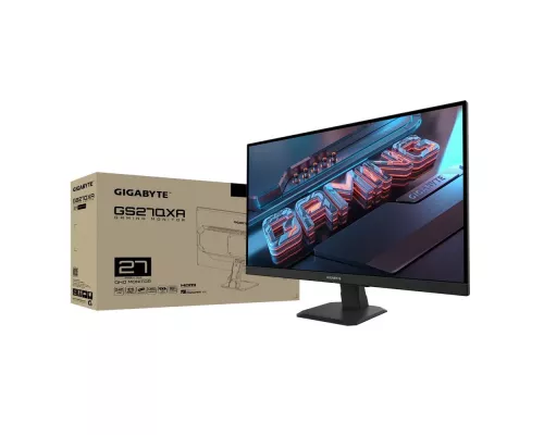 Монитор 27" Gigabyte GS27QXA IPS 2560x1440, 240 Гц, 1 мс, 16:9, 350 кд/м², 2xHDMI, 1xDP, 1x3.5 мм, черный