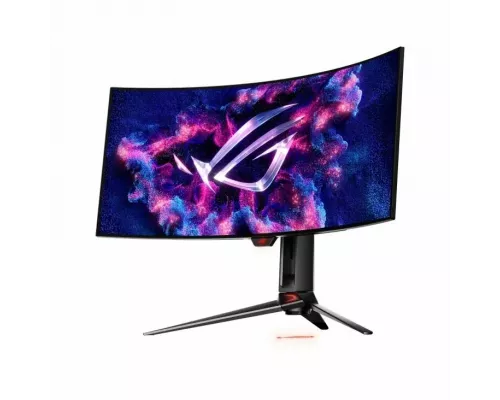 Монитор 34" ASUS ROG Swift PG34WCDM OLED 3440x1440, 240 Гц, 0.03 мс, 21:9, 450 кд/м², 2xHDMI, 1xDP, 3xUSB, 1xUSB-C, SPDIF, 1x3.5 мм, 2x2 Вт, изогнутый