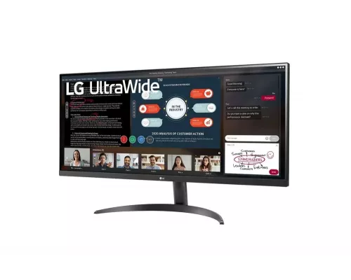 Монитор 34" LG UltraWide 34WQ500-B, 2560x1080, IPS, 100Гц, 1хHDMI, 1хDP, черный