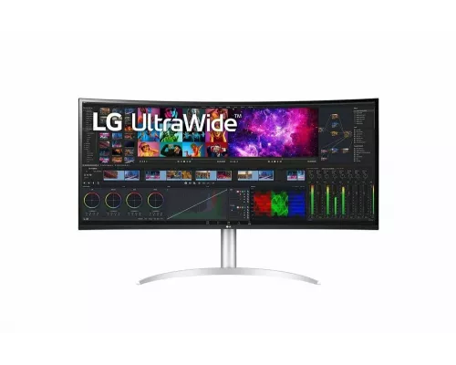 Монитор 39.7" LG 40WP95C-W NANO IPS 5120x2160, 72 Гц, 5 мс, 21:9, 300 кд/м2, 2хHDMI, 1хDP, выход на наушники, USB-C, изогнутый, черный/серебристый